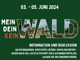 "Wir im Wald" lädt vom 03. bis 05. Juni zu Veranstaltungen ein. Quelle: Projekt „Wir im Wald“ Veranstaltungsflyer 